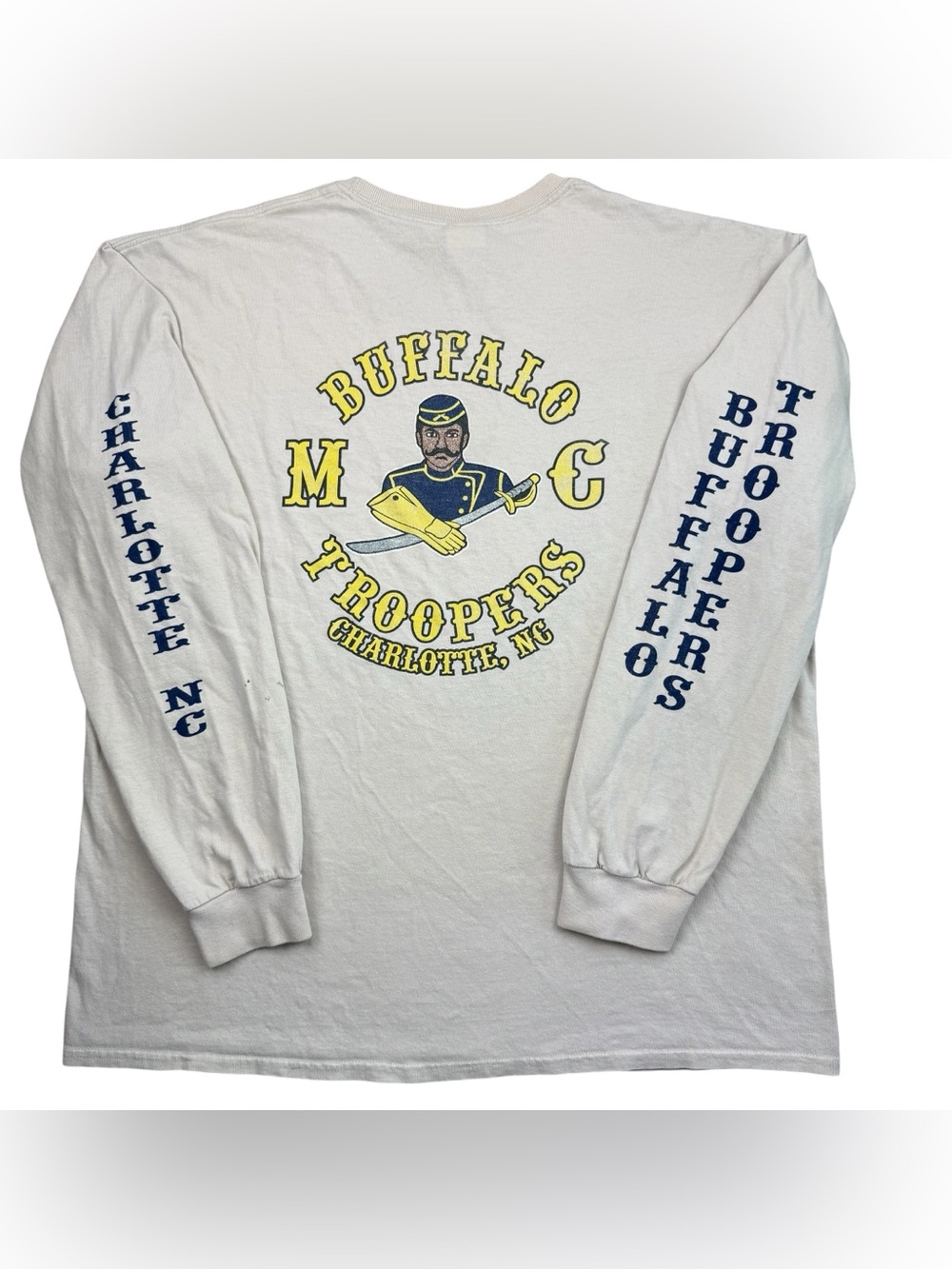 VTG Buffalo Soldiers Motorcycle Club Troopers Black African-American t-shirt XL